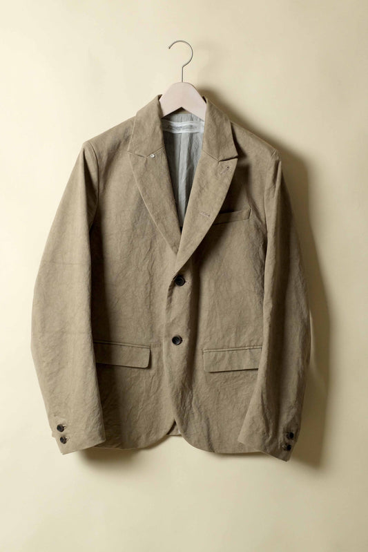 PEAKED LAPEL JACKET - JK63H-MC11_khaki beige