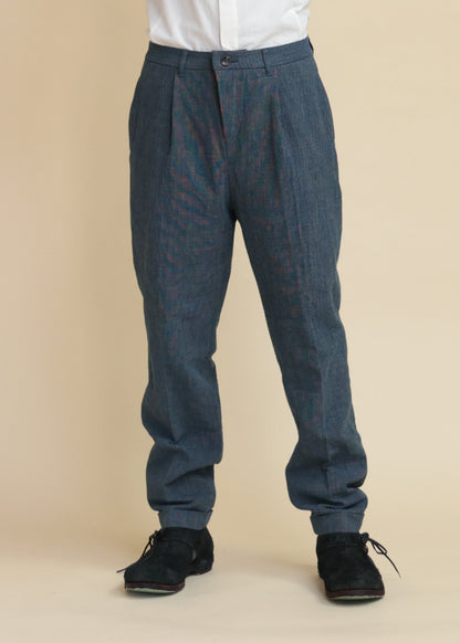 TAPERD PANTS-PA65-MC13_indigo - yellow