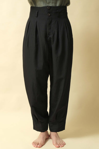 HIGH WAIST WIDE PANTS - PA85-LI13_gray black