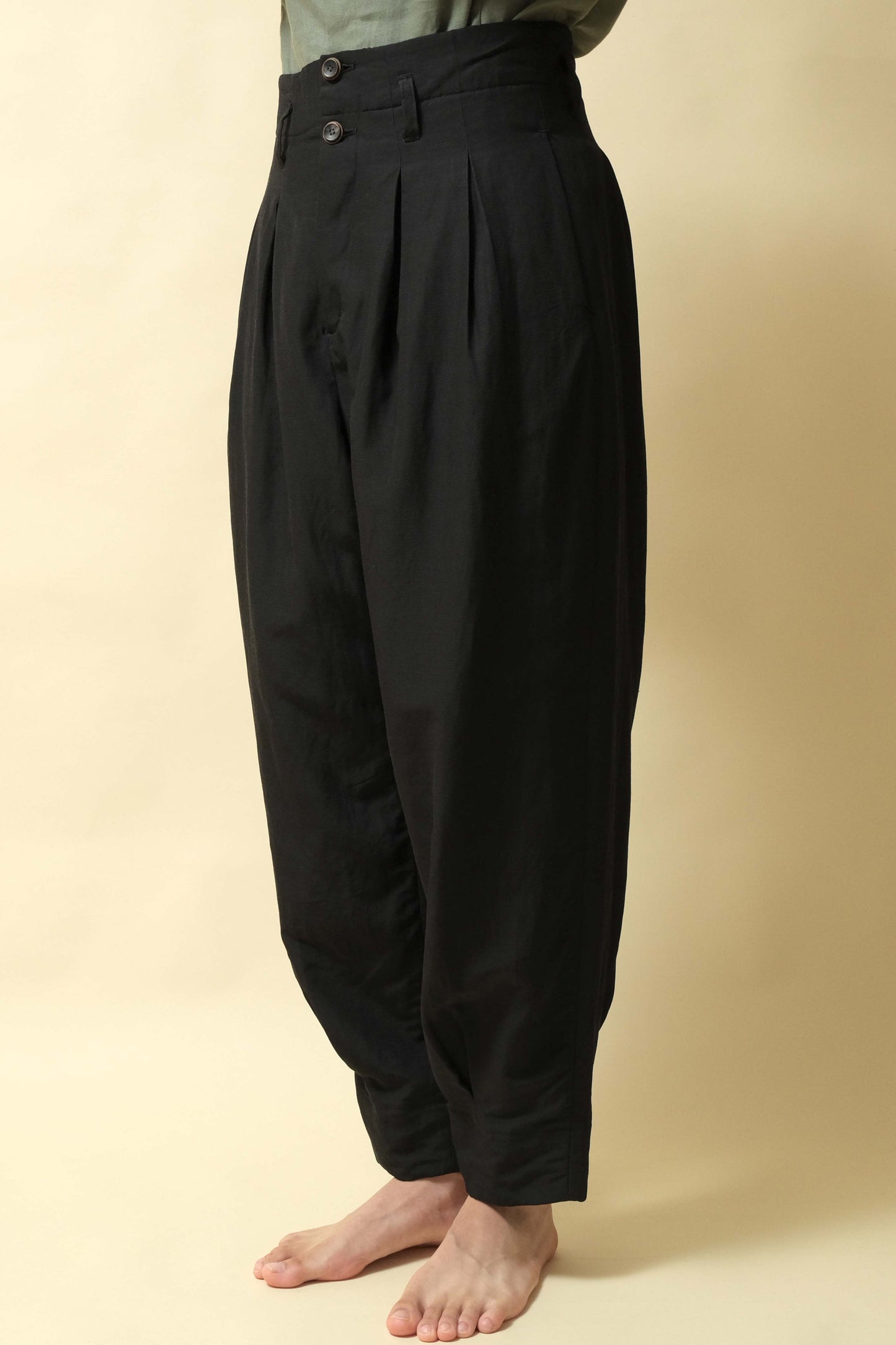 HIGH WAIST WIDE PANTS - PA85-LI13_gray black