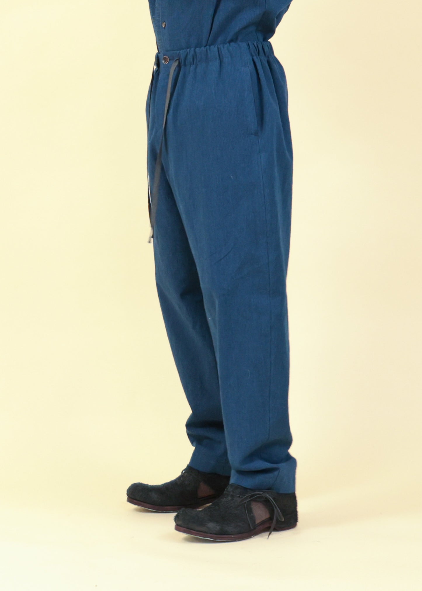 ELASTIC WAIST EASY WIDE PANTS-PA89L-LC42_indigo blue