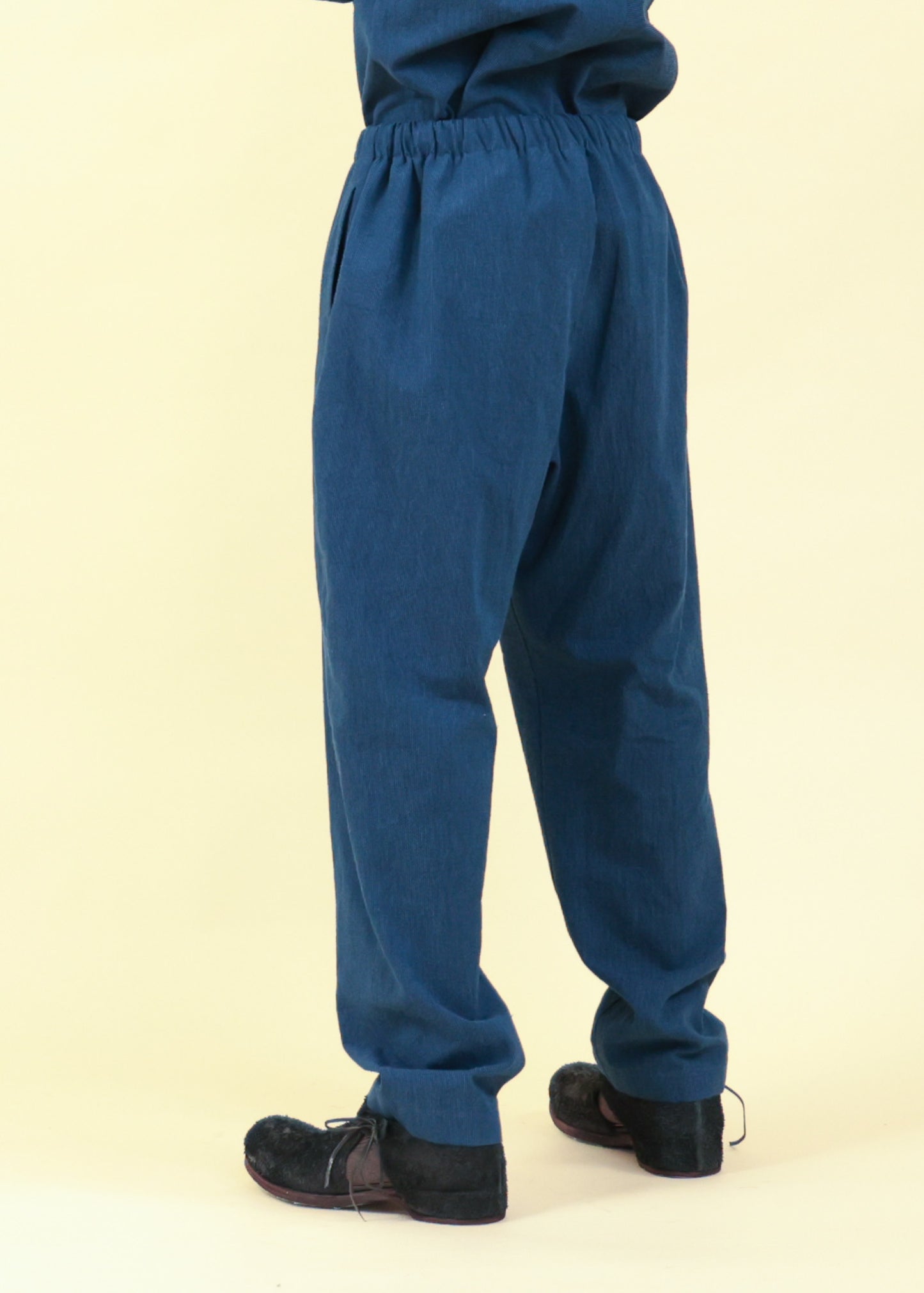 ELASTIC WAIST EASY WIDE PANTS-PA89L-LC42_indigo blue