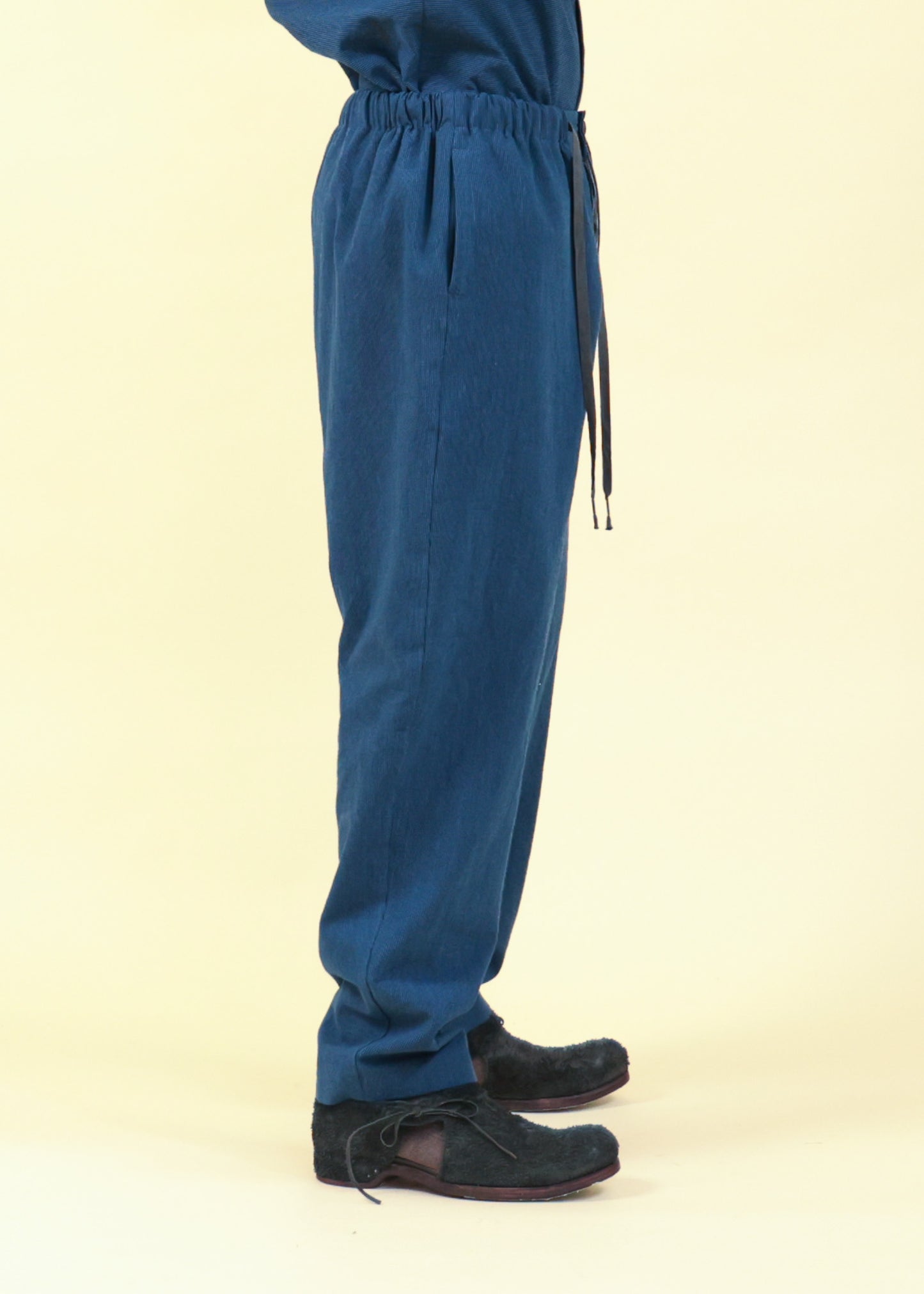 ELASTIC WAIST EASY WIDE PANTS-PA89L-LC42_indigo blue