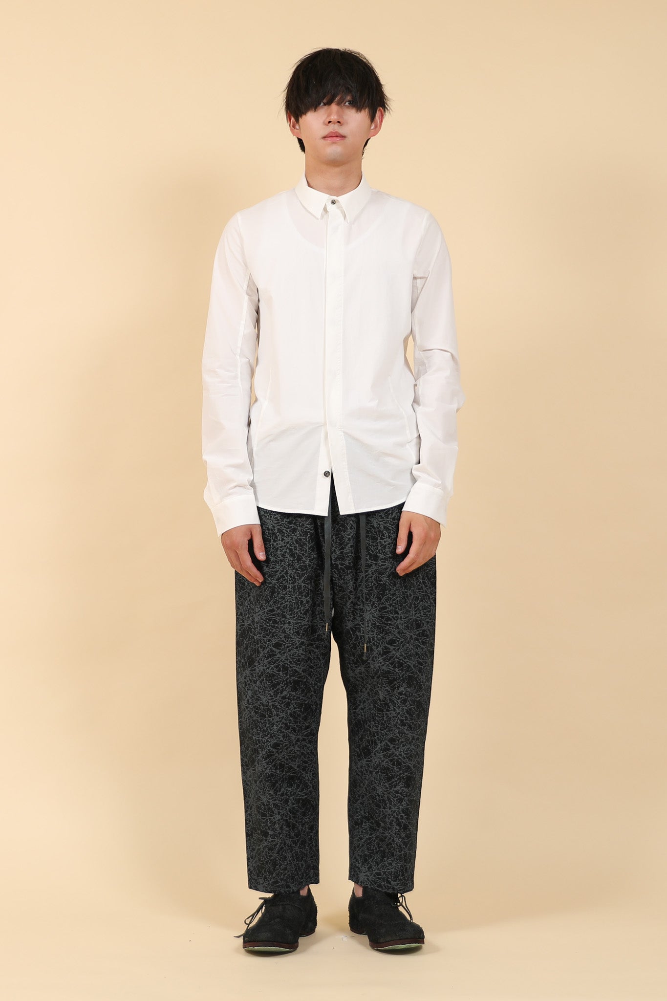 BASIC LONG SLEEVE SHIRT - SH21-LC39_Cafe