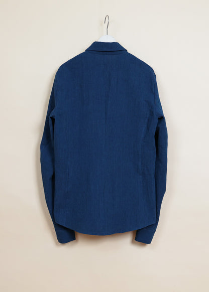 BASIC LONG SLEEVE SHIRT - SH21-LC42_indigo blue