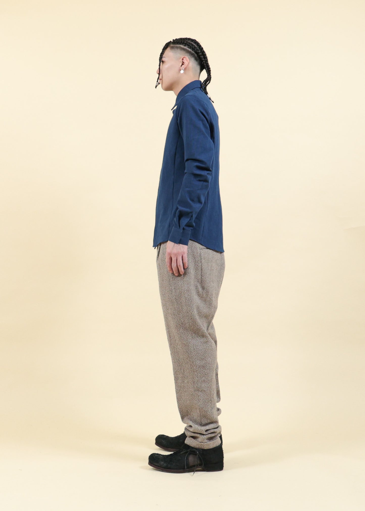 BASIC LONG SLEEVE SHIRT - SH21-LC42_indigo blue