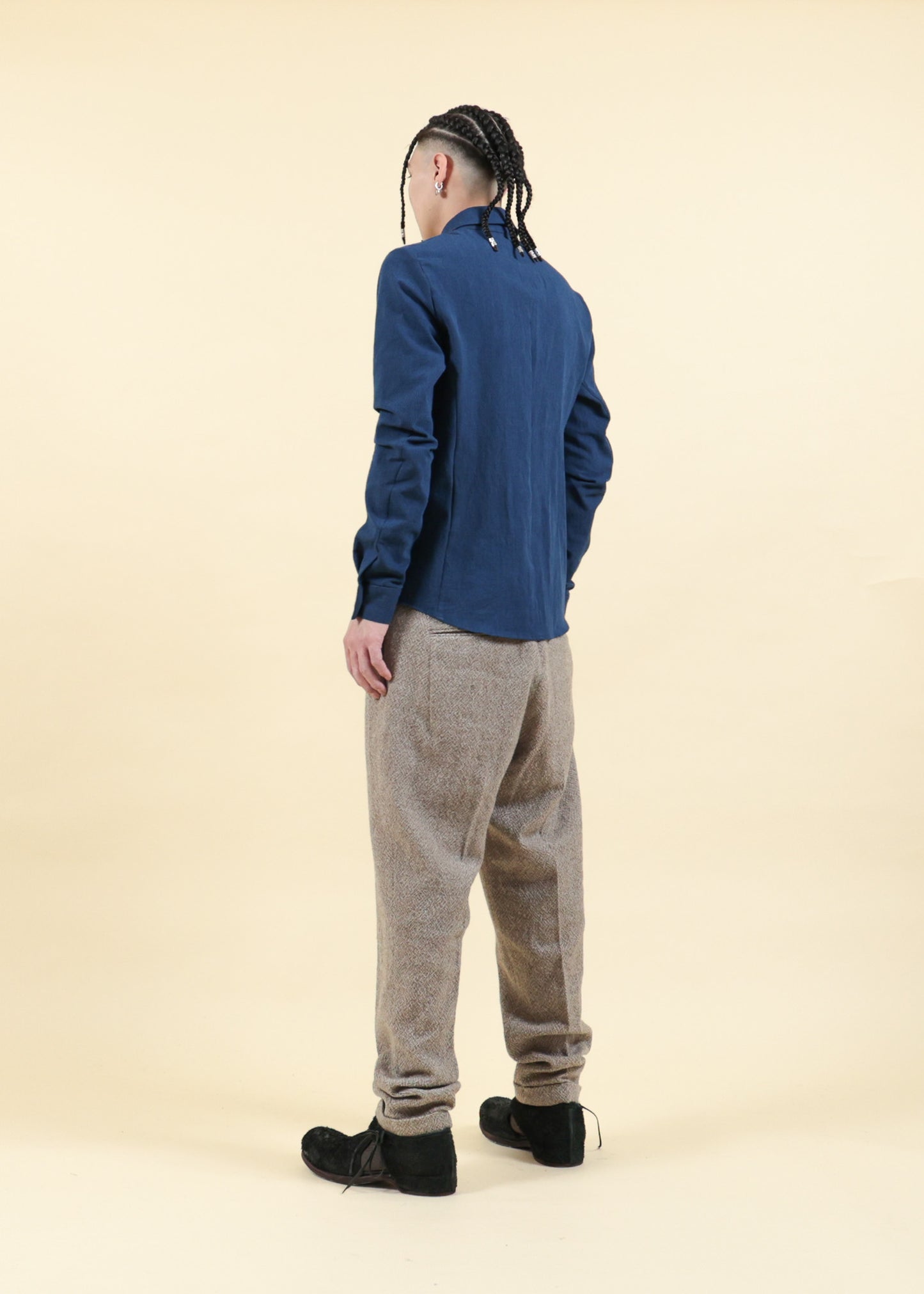 BASIC LONG SLEEVE SHIRT - SH21-LC42_indigo blue