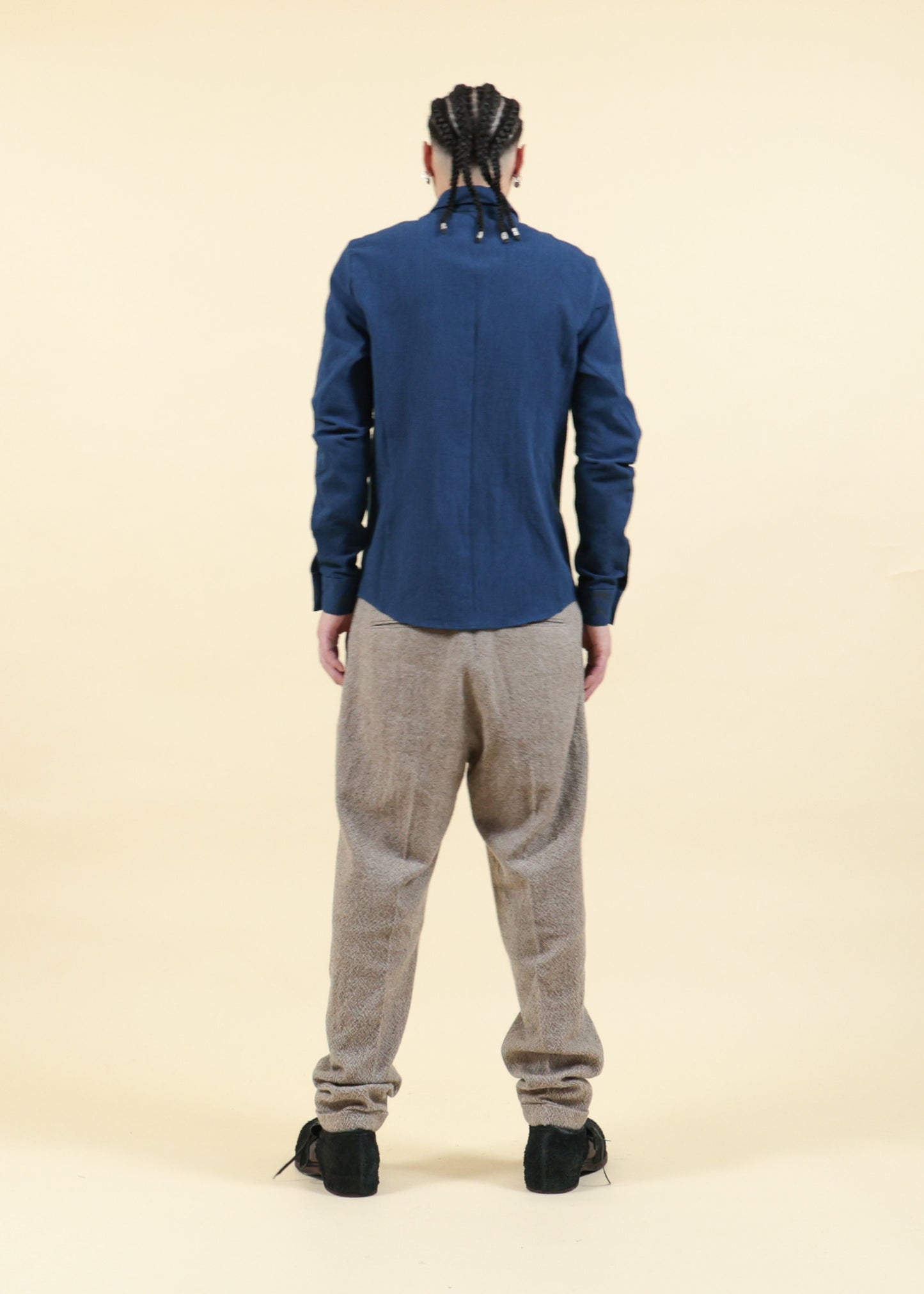 BASIC LONG SLEEVE SHIRT - SH21-LC42_indigo blue