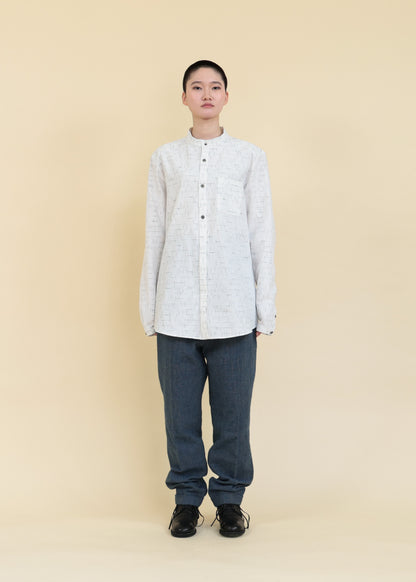 MAO COLLAR SHIRTS - SH51-LC43_white