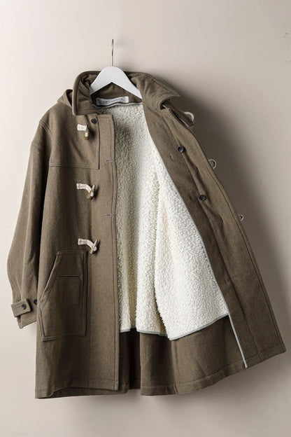 DUFFLE COAT - CO44-HW23_Khaki Beige