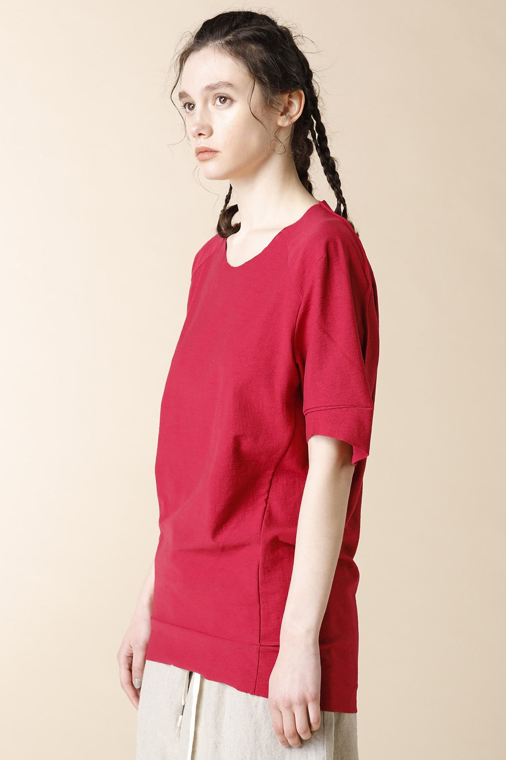 TUCK RAGLAN T-SHIRTS - CT61S-LJ41_cardinal red