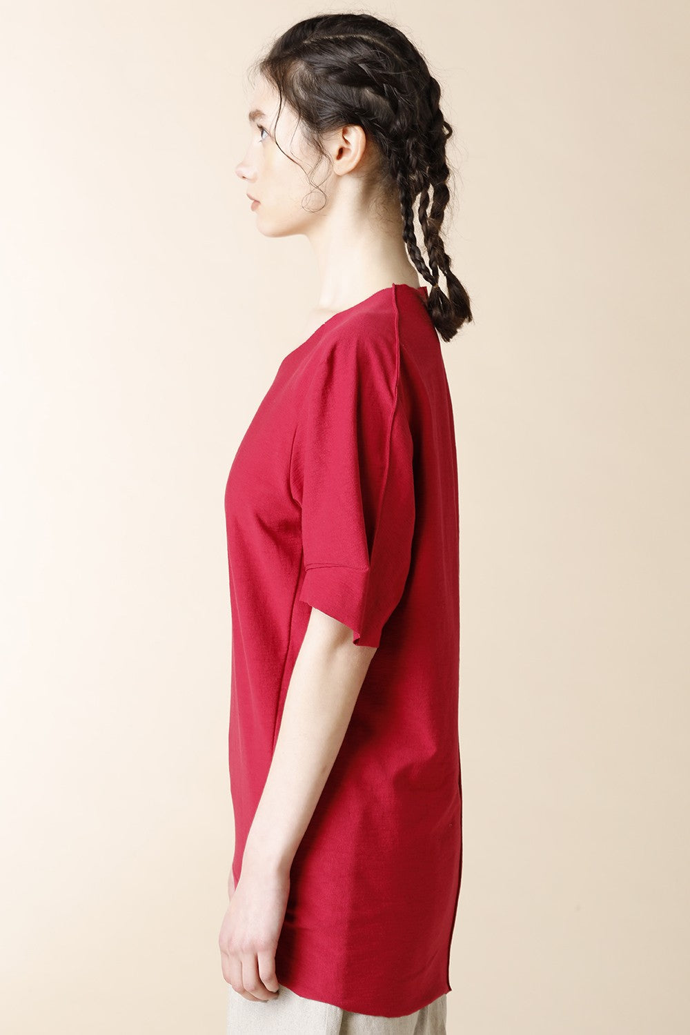 TUCK RAGLAN T-SHIRTS - CT61S-LJ41_cardinal red