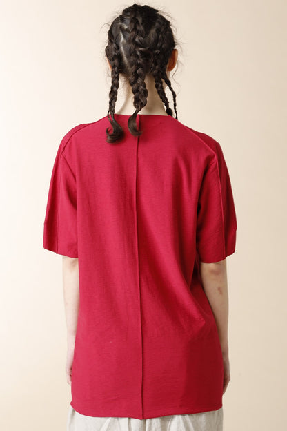 TUCK RAGLAN T-SHIRTS - CT61S-LJ41_cardinal red