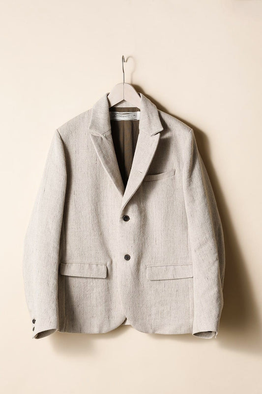 PEAKED LAPEL JACKET - JK63-HW22_Ecru white