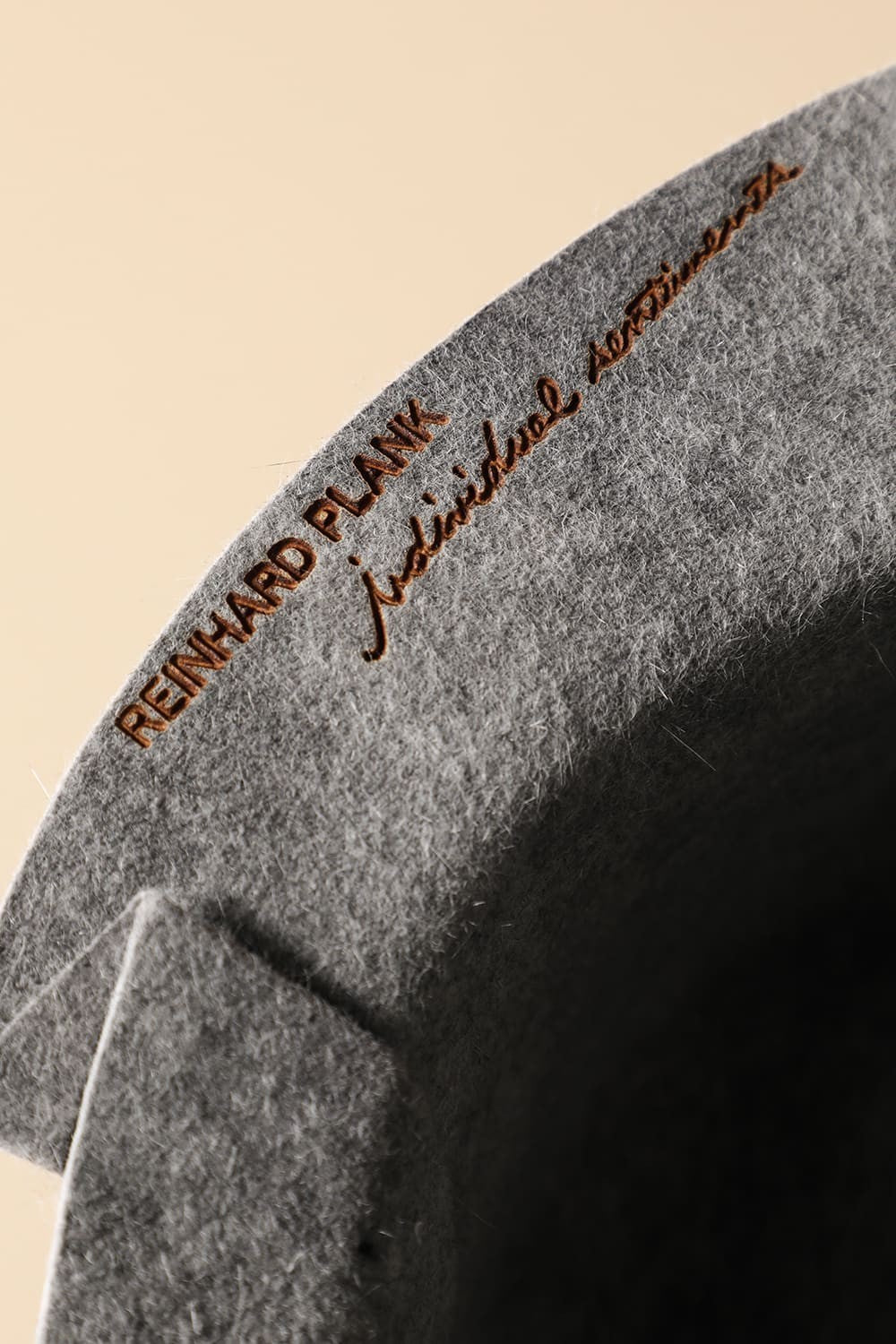 Reinhard Plank x individual sentiments - NARROW BRIM HAT Gray - Rabbit Hair