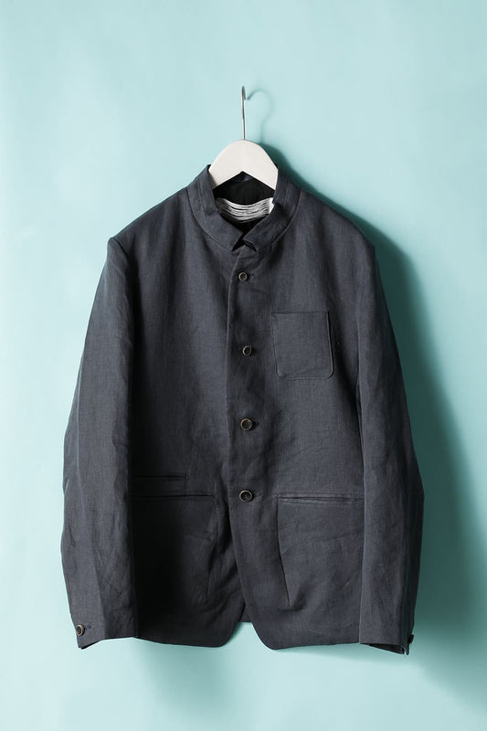 STAND COLLAR JACKET - JK45H-LI14_Steel Gray