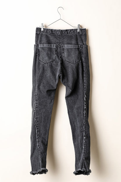 BOOTS CUT 5 POCKET DENIM PANTS - PA63-DE1_Bleached black