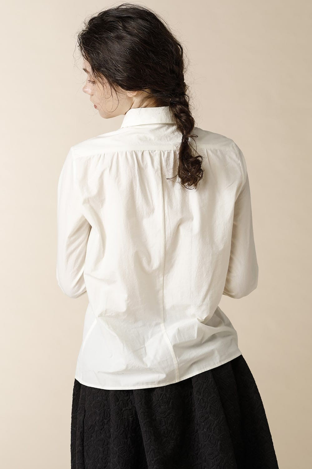 GATHER SHIRTS - SH49W-LCW18_ecru white