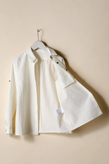 GATHER SHIRTS - SH49W-LCW18_ecru white